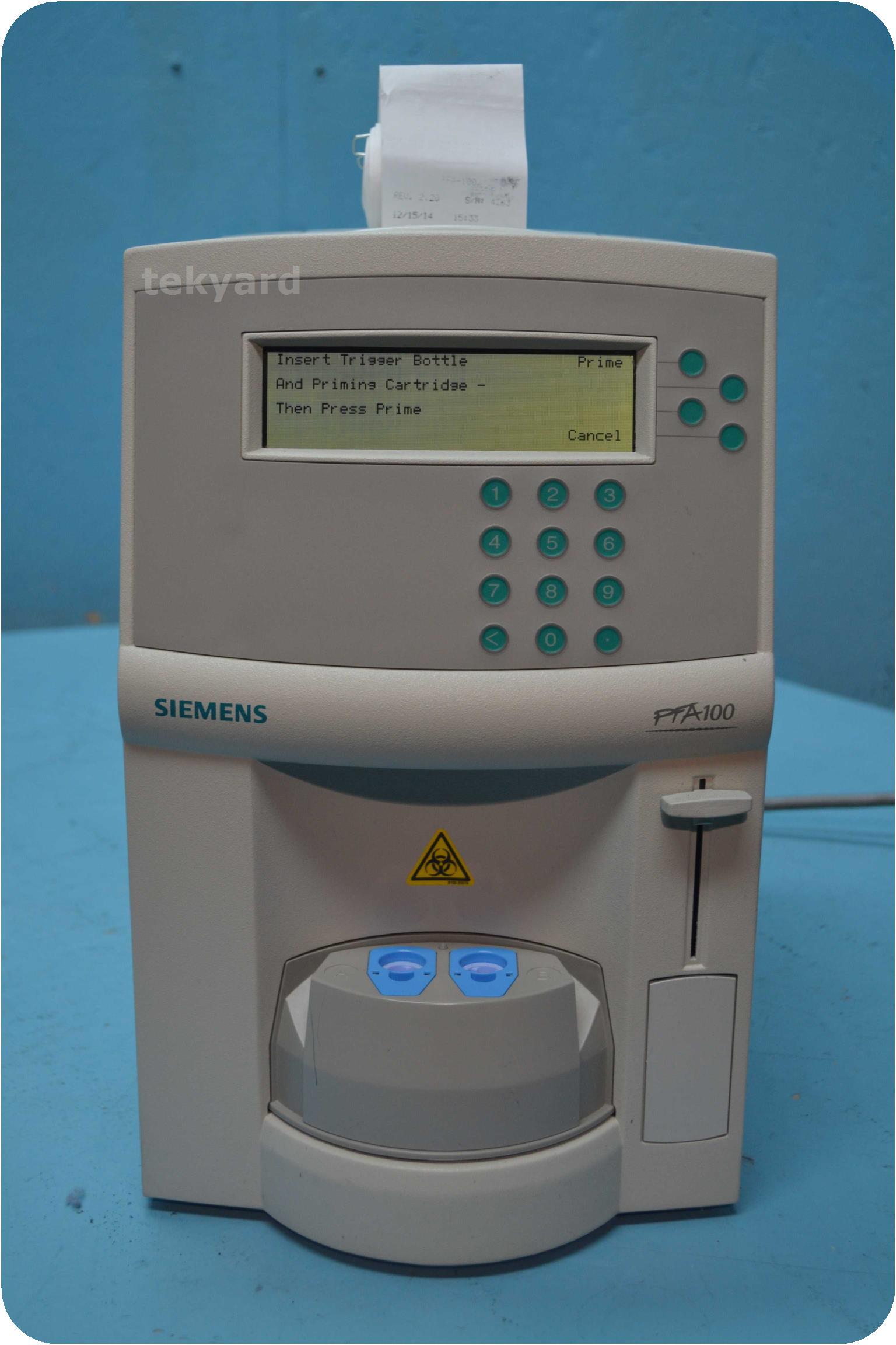 SIEMENS B417000 PFA100 SYSTEM PLATELET FUNCTION ANALYZER CELL COUNTER
