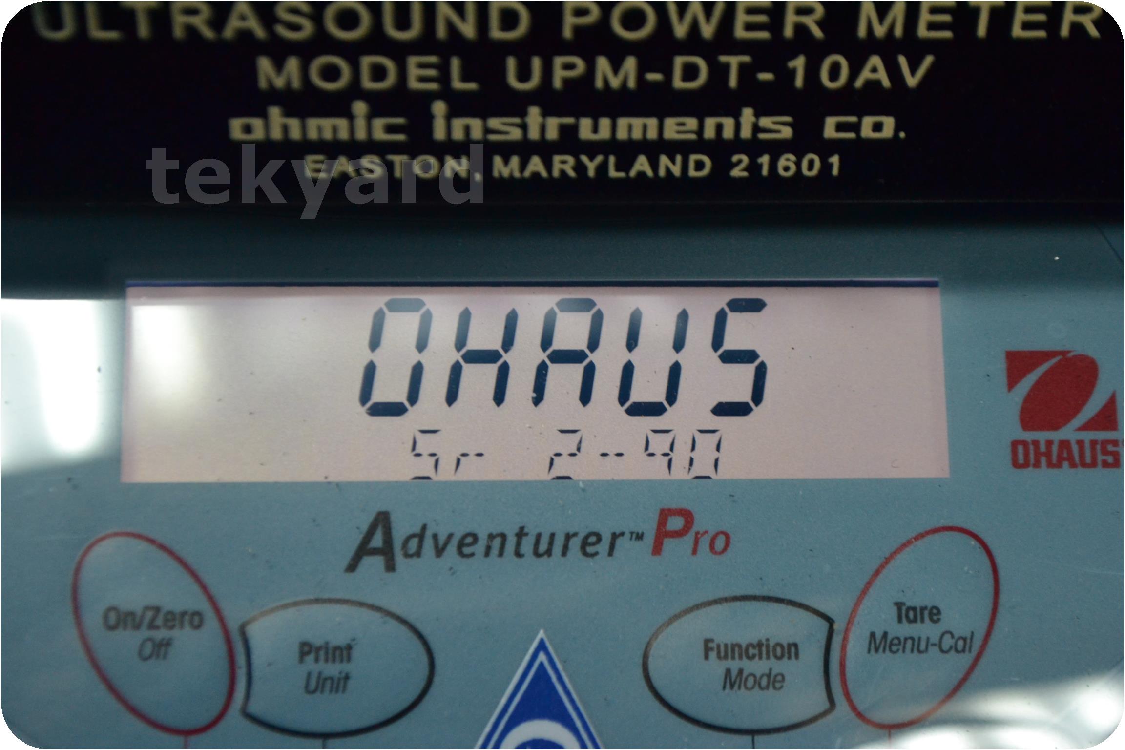 OHMIC INSTRUMENTS UPMDT10 ULTRASOUND POWER METER (137900) eBay