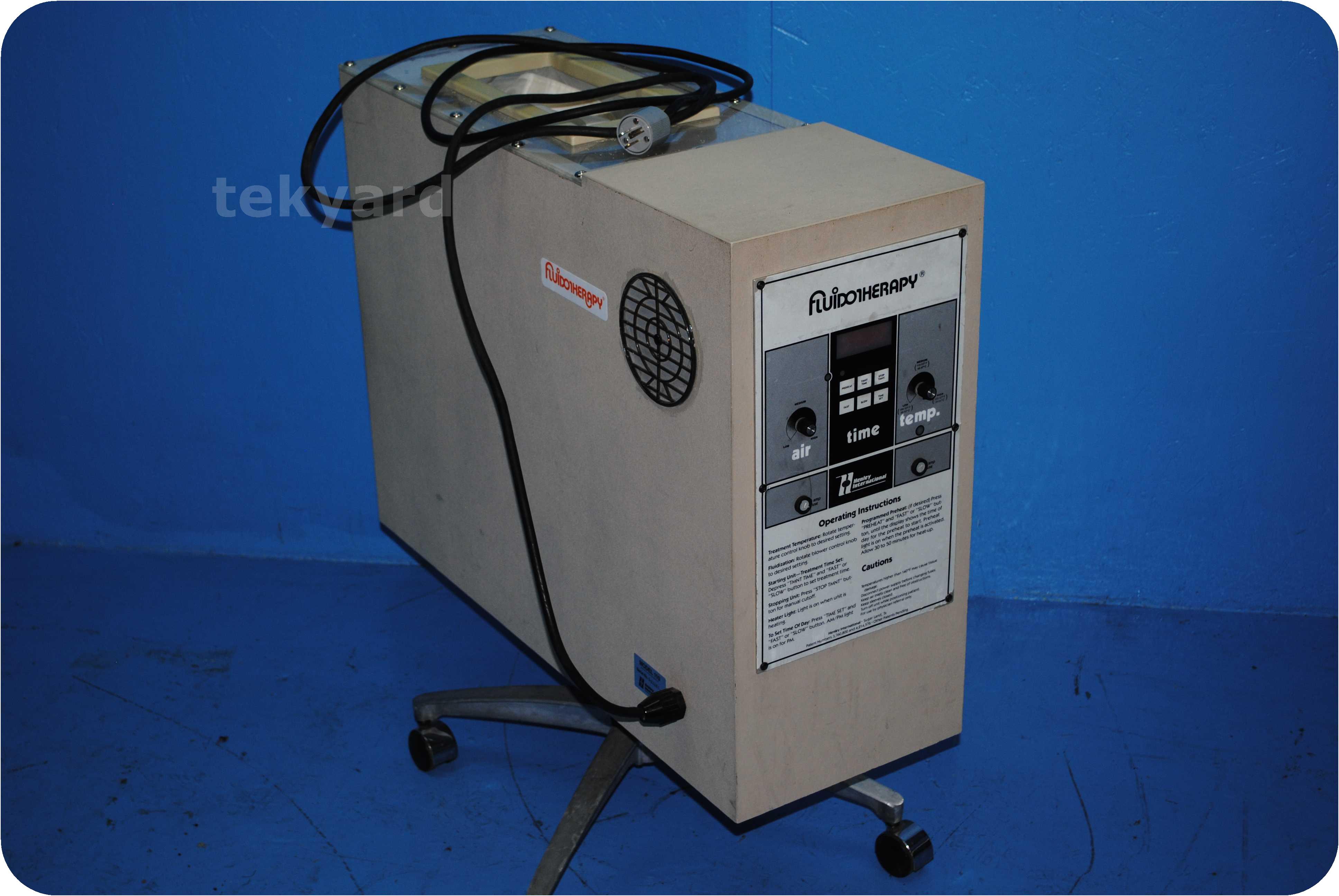 tekyard, LLC. 65502Henley fluidotherapy 110 Single Extremity Unit