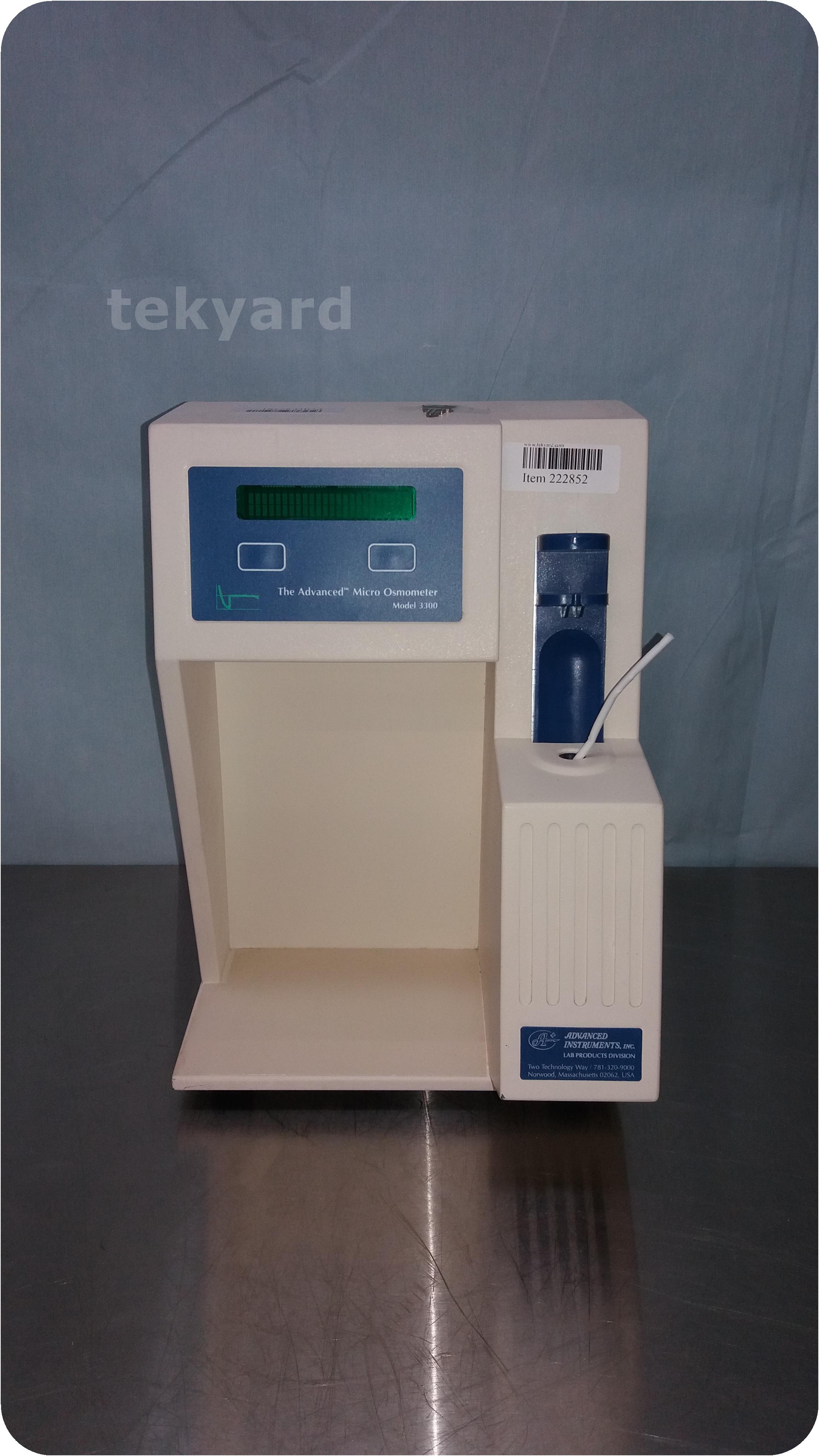 tekyard, LLC. 222852The Advanced Micro Osmometer 3300 Lab Analyzer