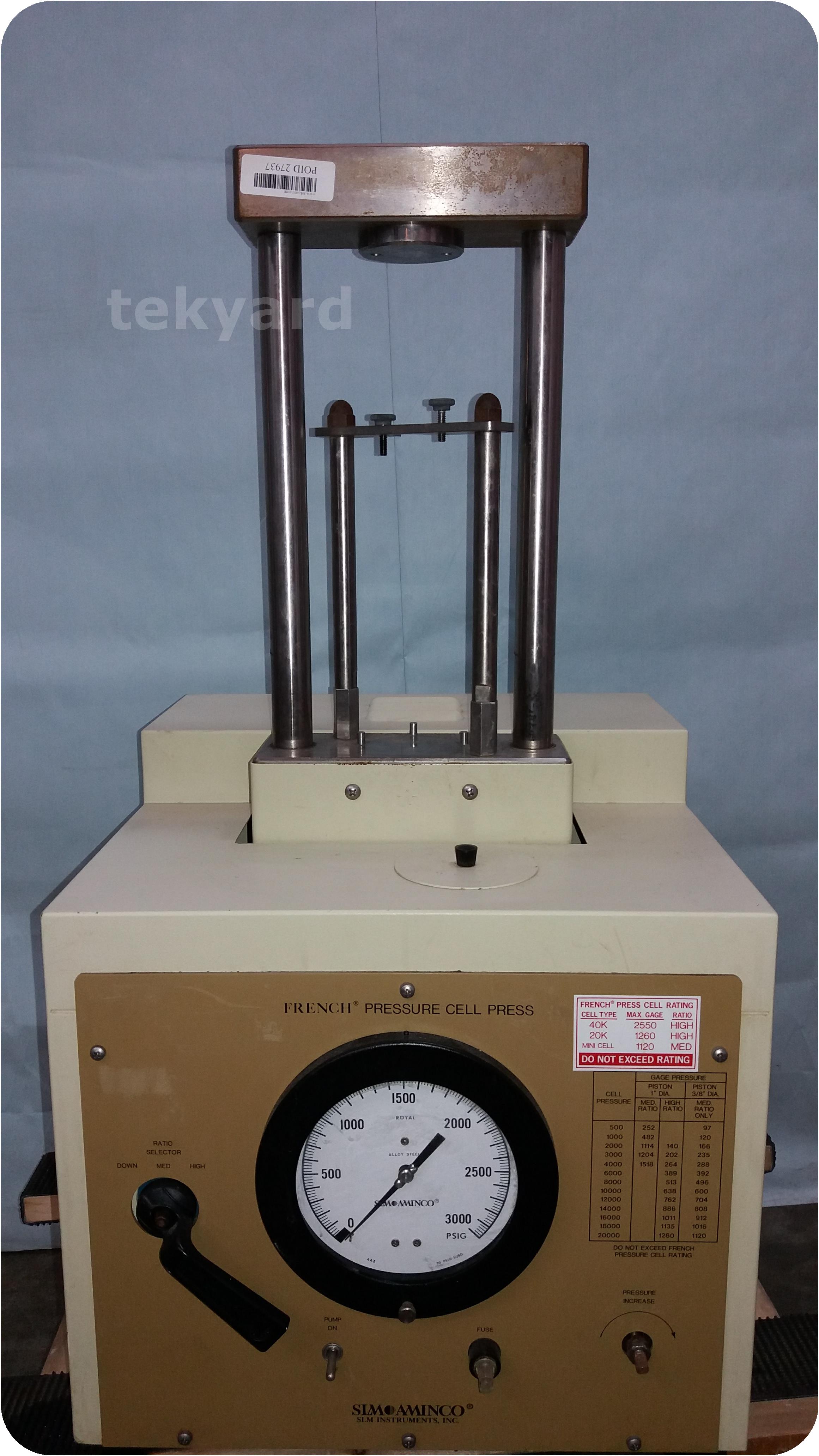 tekyard, LLC. 237906SLM Aminco FA078 French Pressure Cell Press