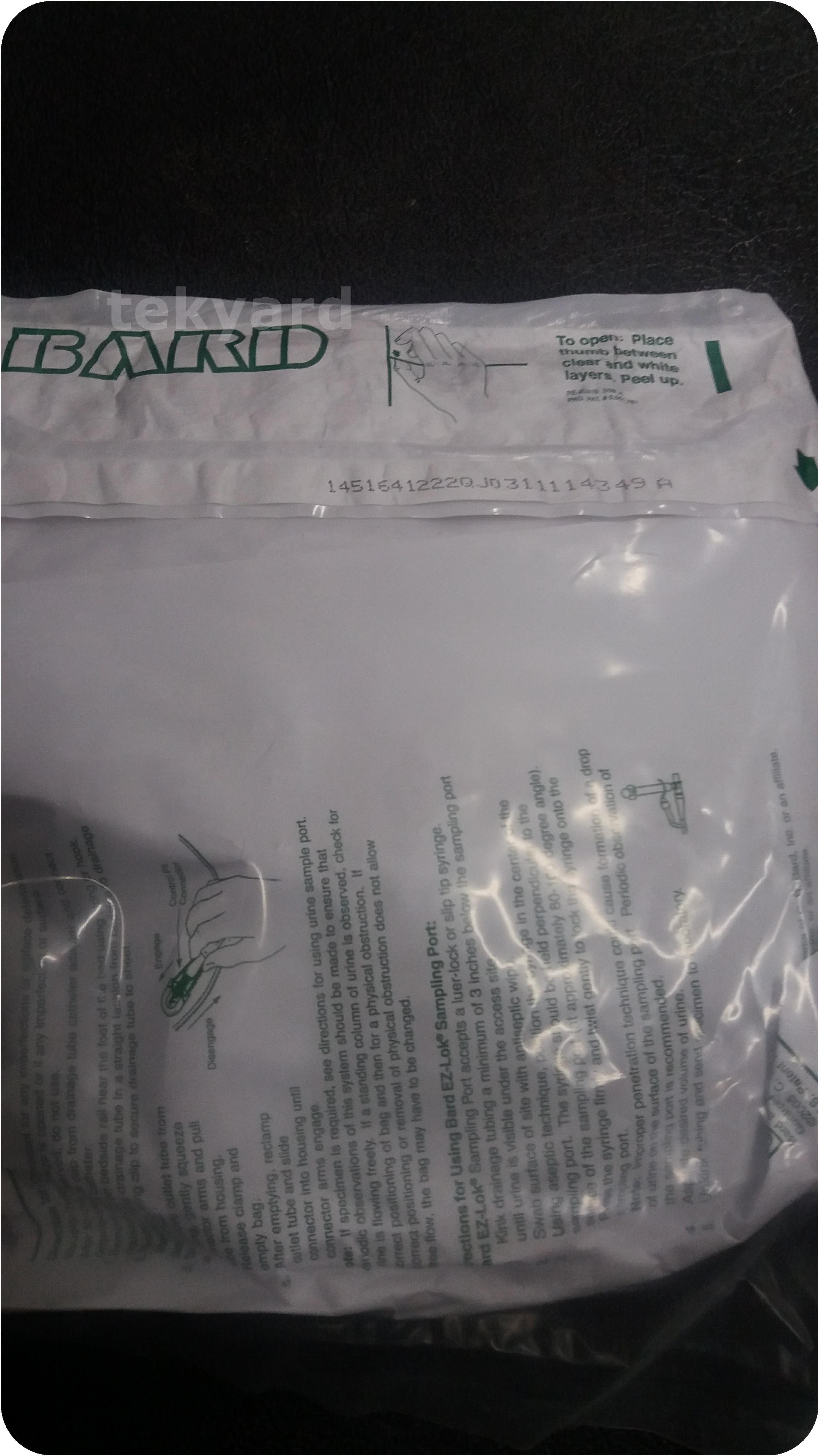 tekyard, LLC. 236767Bard 153509 Latex Free Drainage Bag