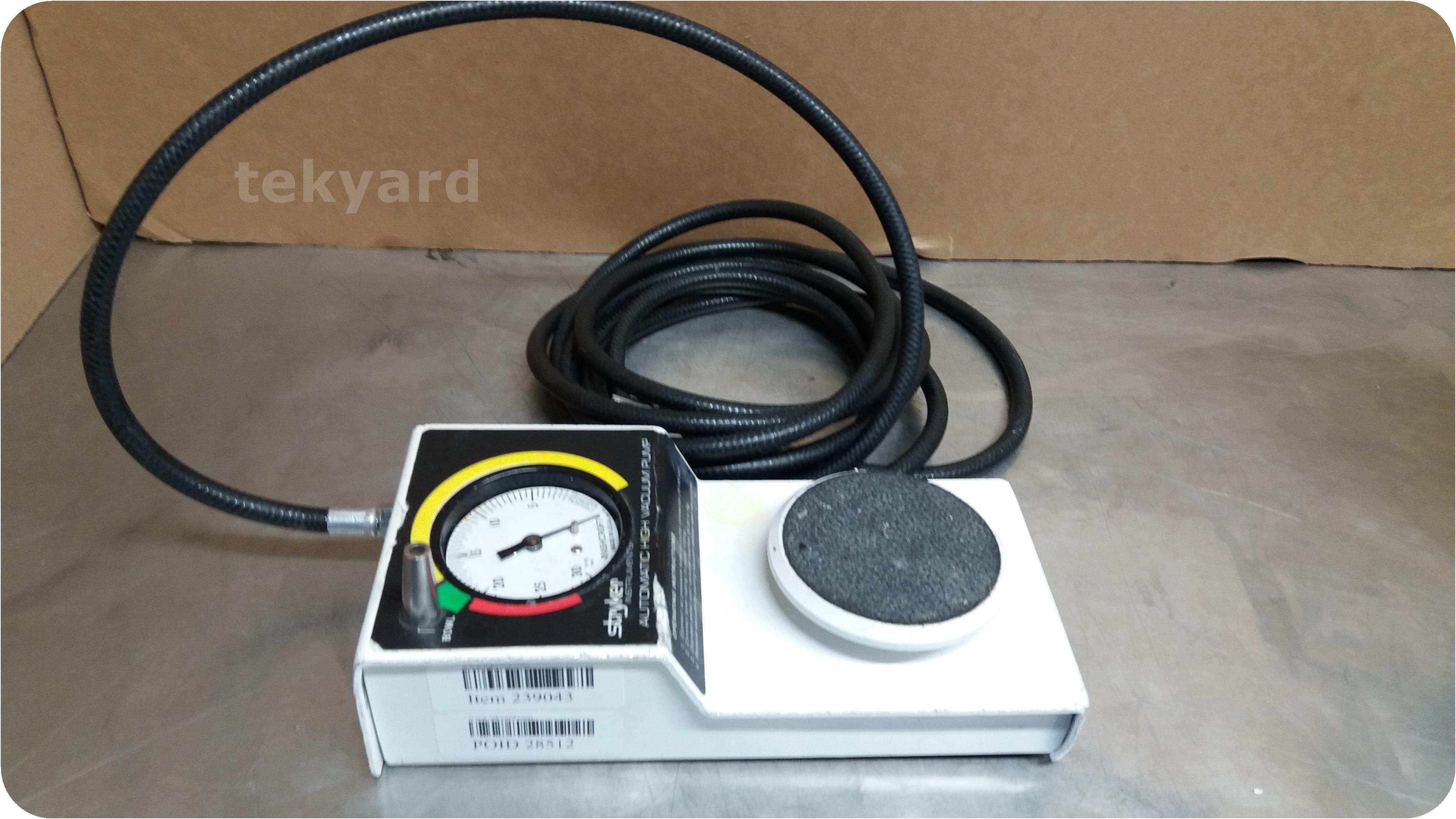 tekyard, LLC. 239043Stryker 206500 Automatic High Vacuum Foot Pump