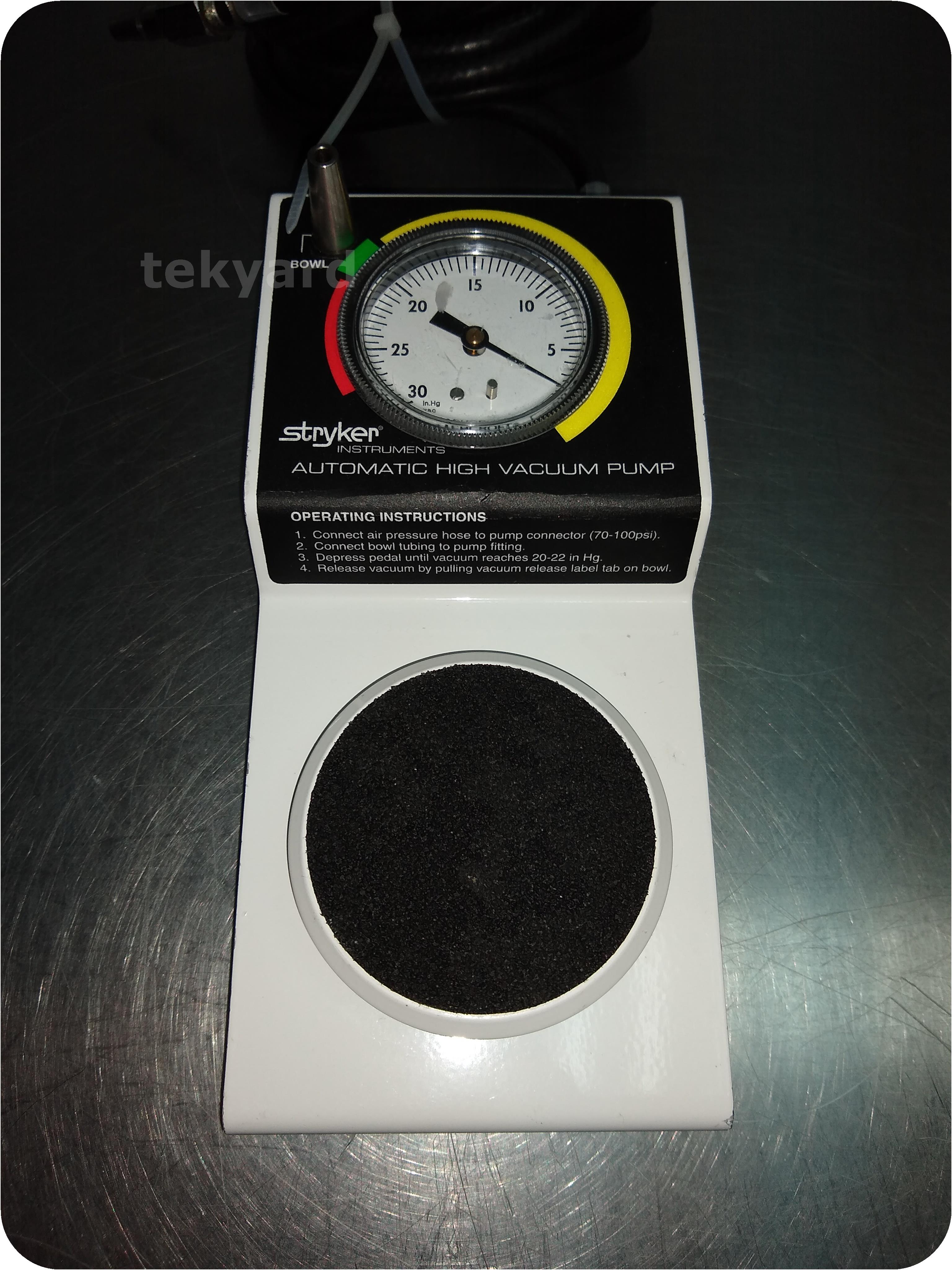 tekyard, LLC. 240134Stryker 0206500000 Automatic High Vacuum Foot Pump