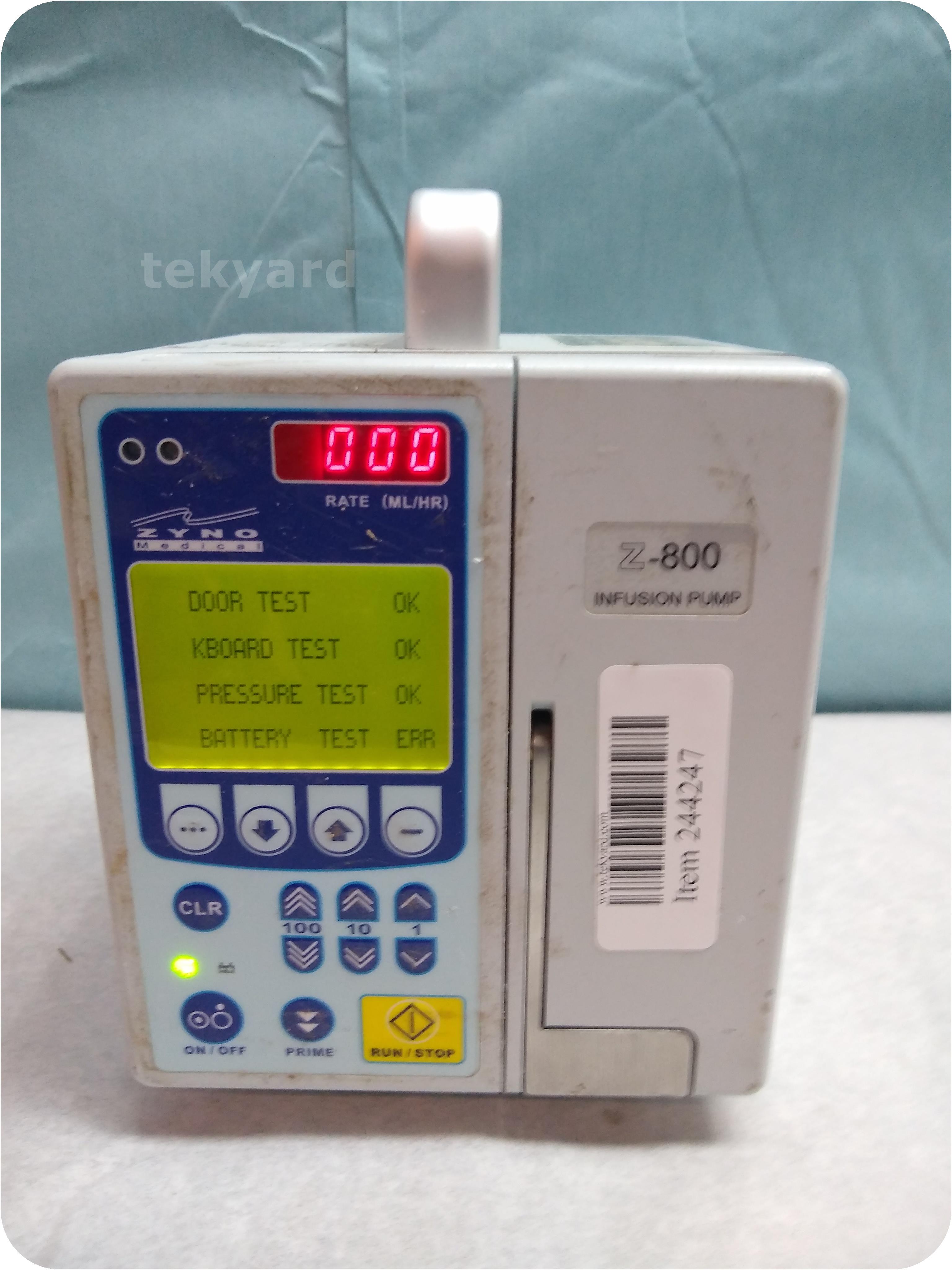 tekyard, LLC. 244247ZYNO Z800 Pump IV Infusion