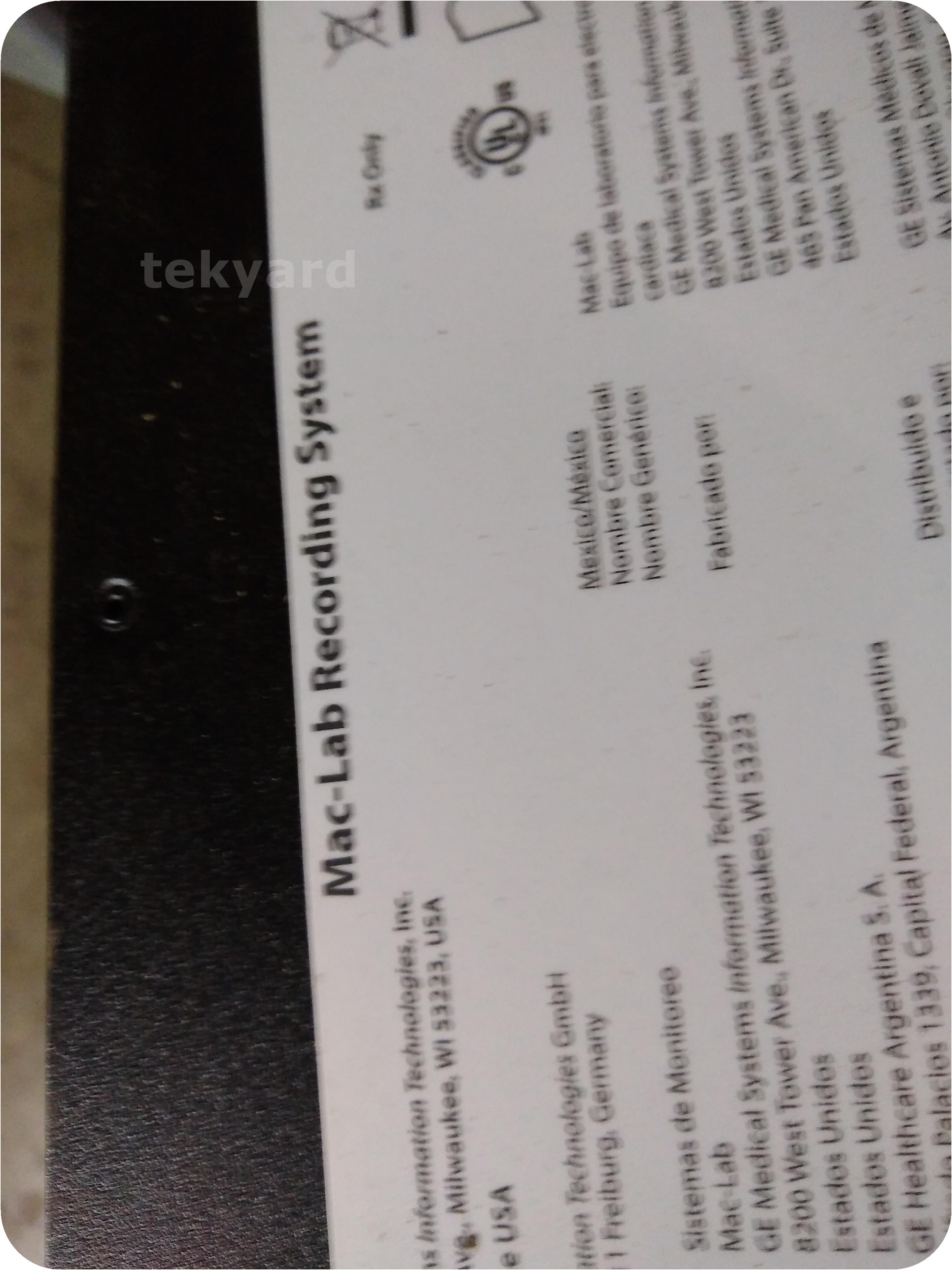 tekyard, LLC. - 247317-GE Marquette Cath Lab IEB Box