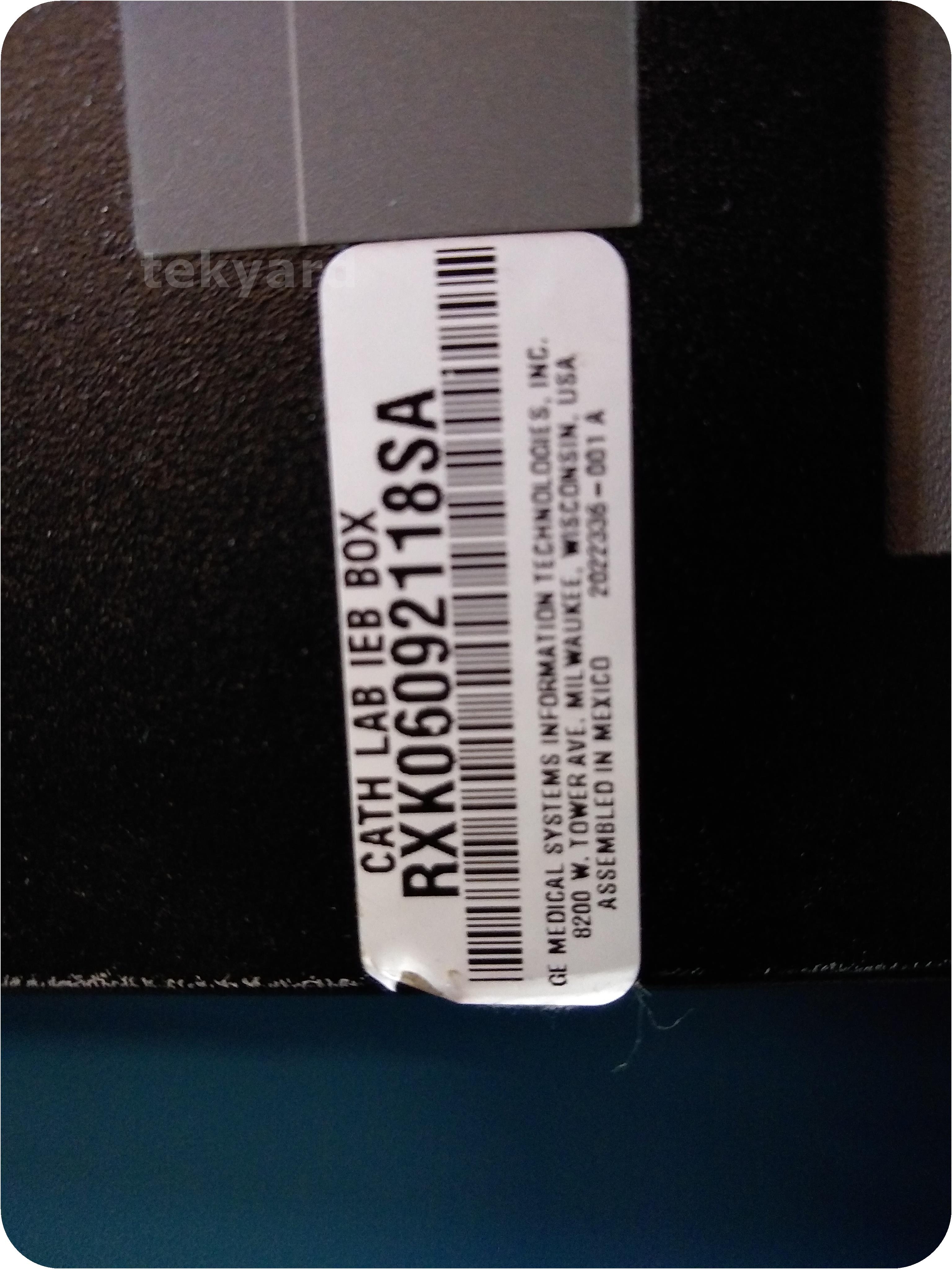tekyard, LLC. - 247317-GE Marquette Cath Lab IEB Box