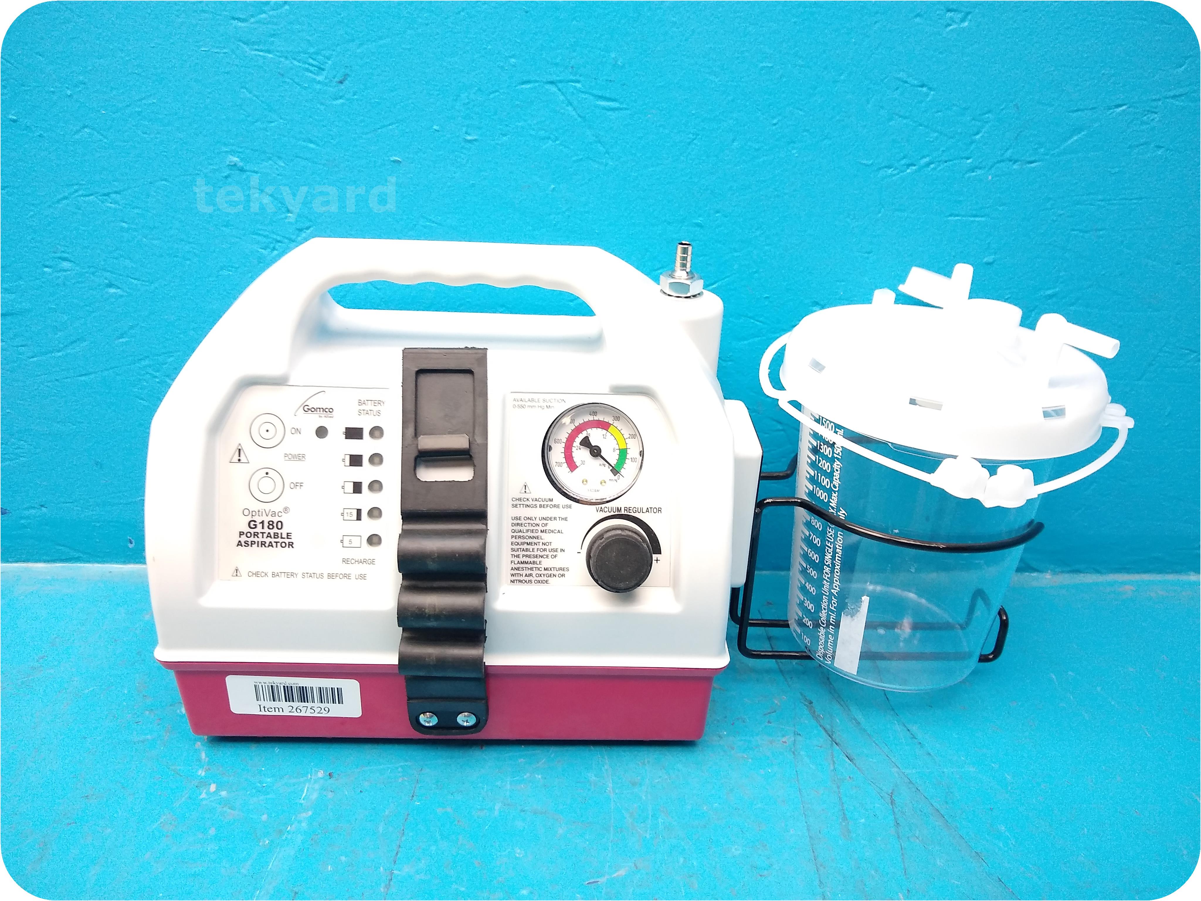 tekyard, LLC. 267529Allied Healthcare OptiVac G180 Portable Aspirator