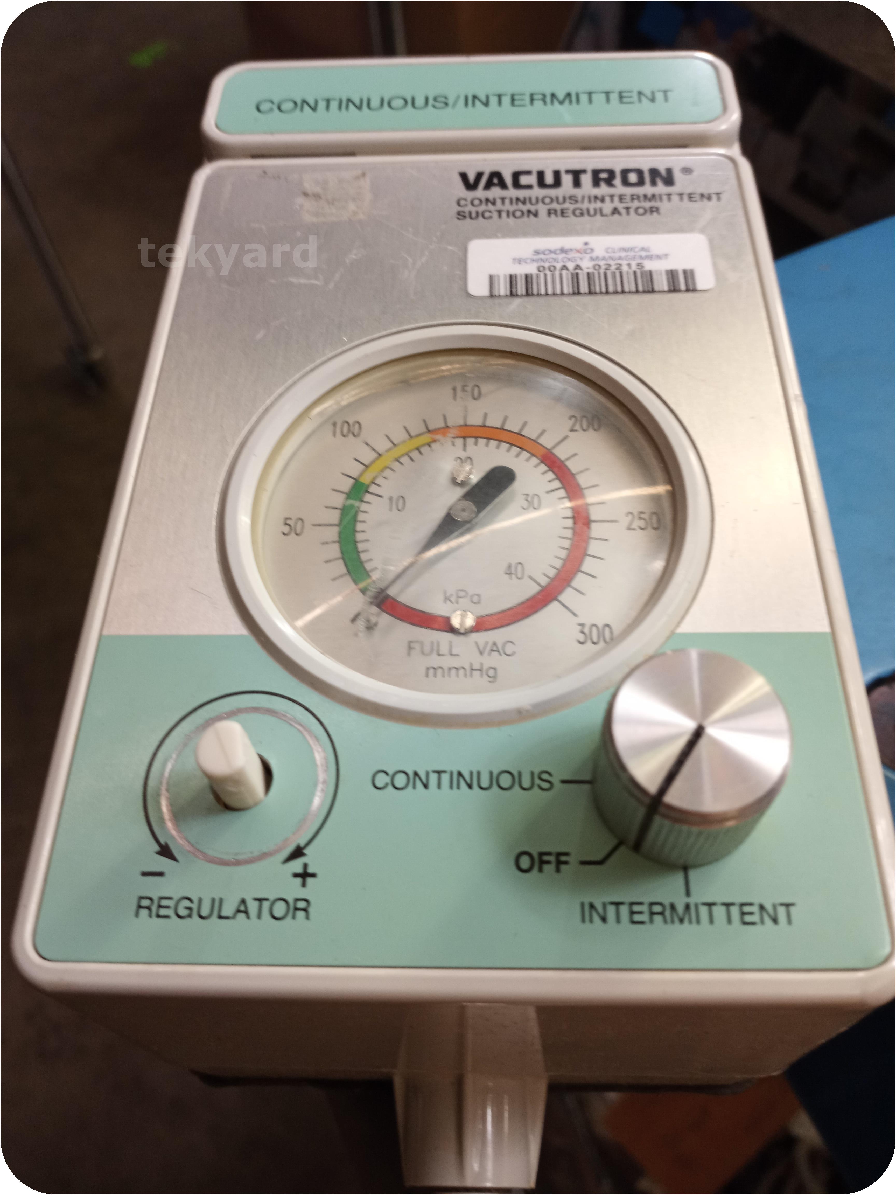 tekyard, LLC. 287768Chemetron / Vacutron Continous /Intermittent Suction Regulator