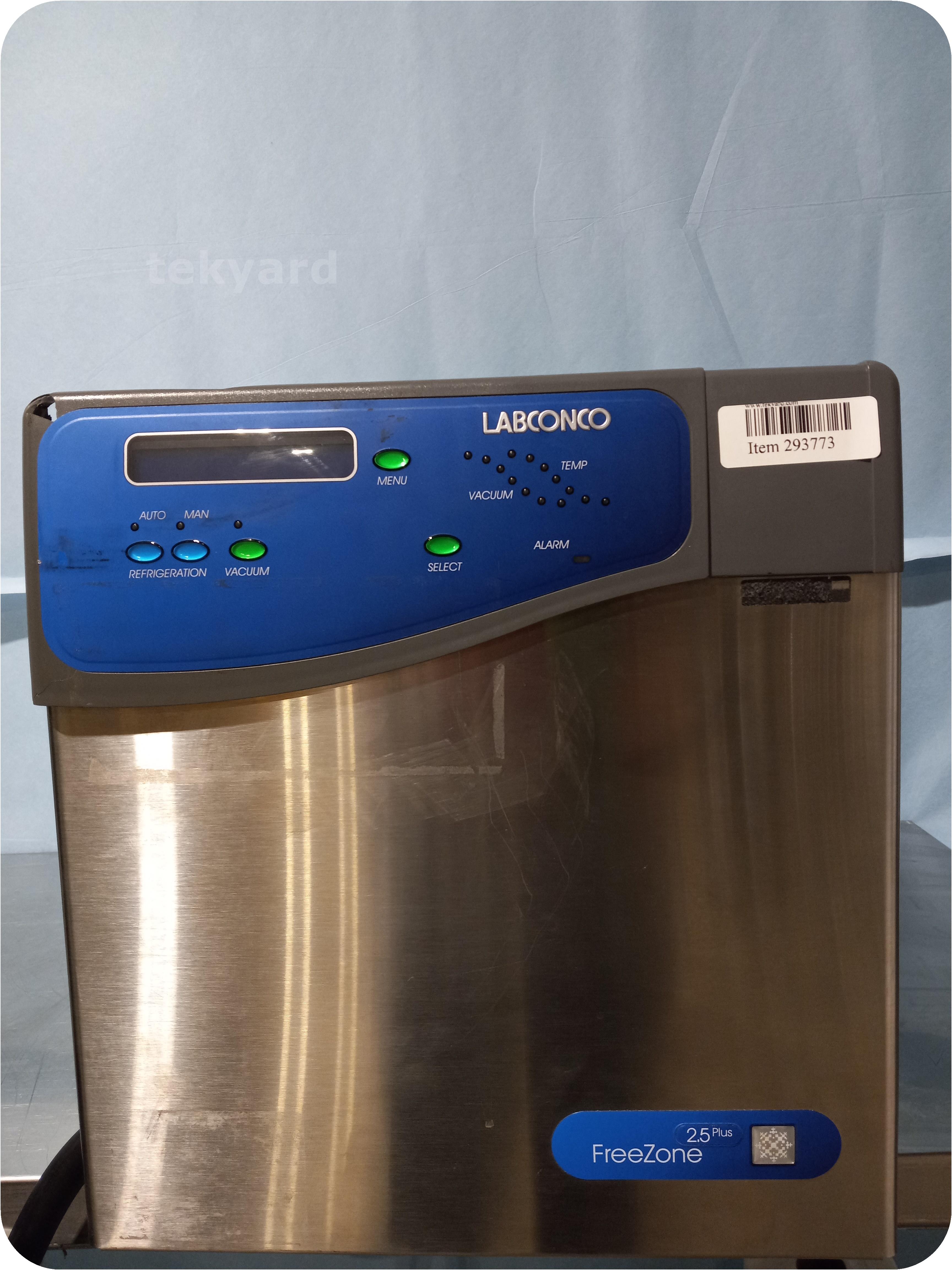 tekyard, LLC. 293773Labconco FreeZone 2.5 Plus Benchtop Freeze Dry