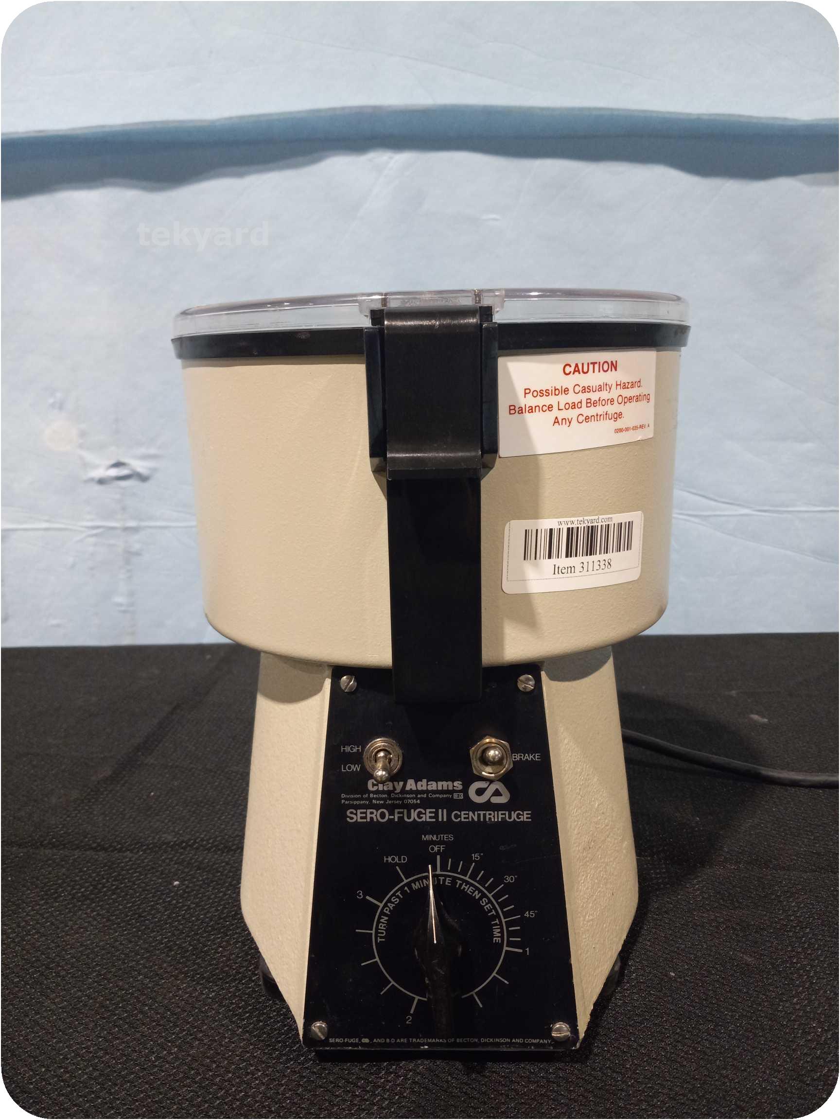 tekyard, LLC. - 311338-Clay Adams Sero-Fuge II 0541 Table Top Centrifuge