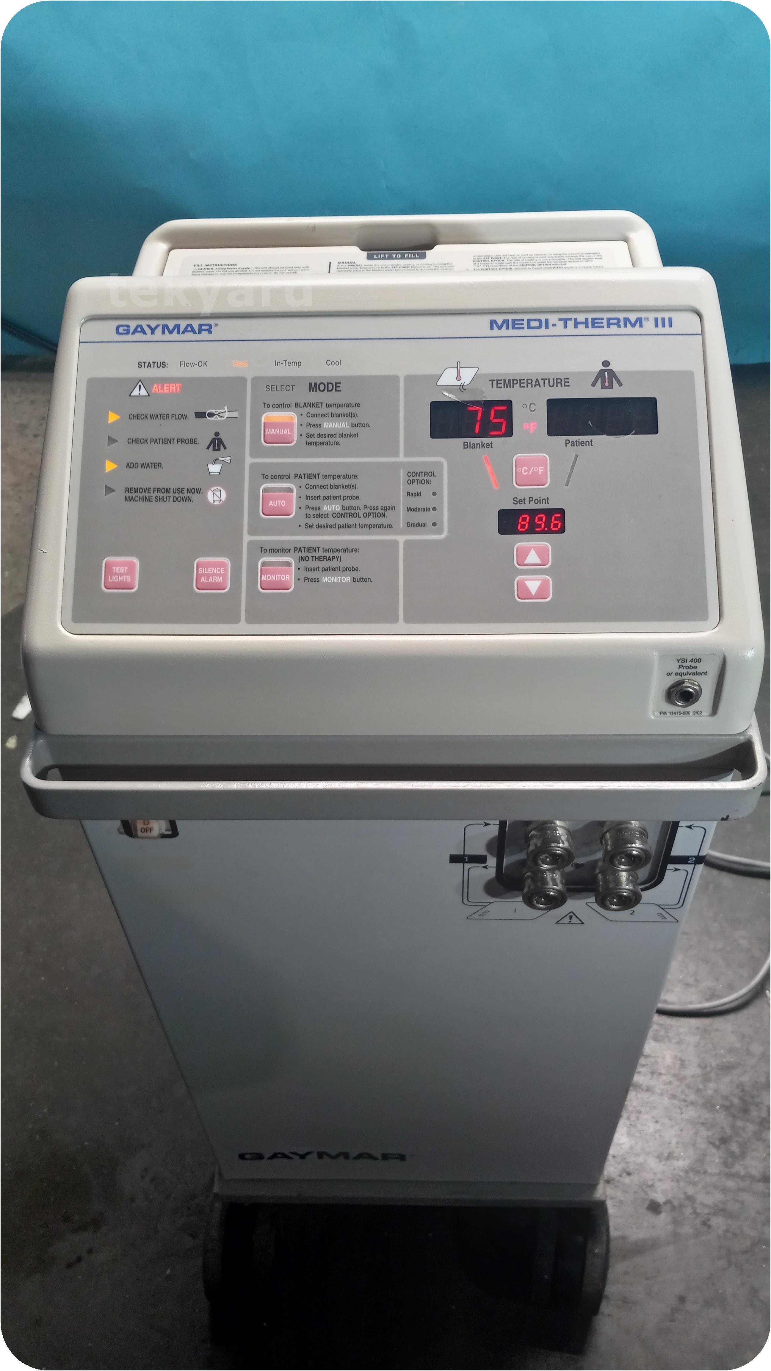 tekyard, LLC. 326783Gaymar MediTherm III MTA6900 Automatic/Manual