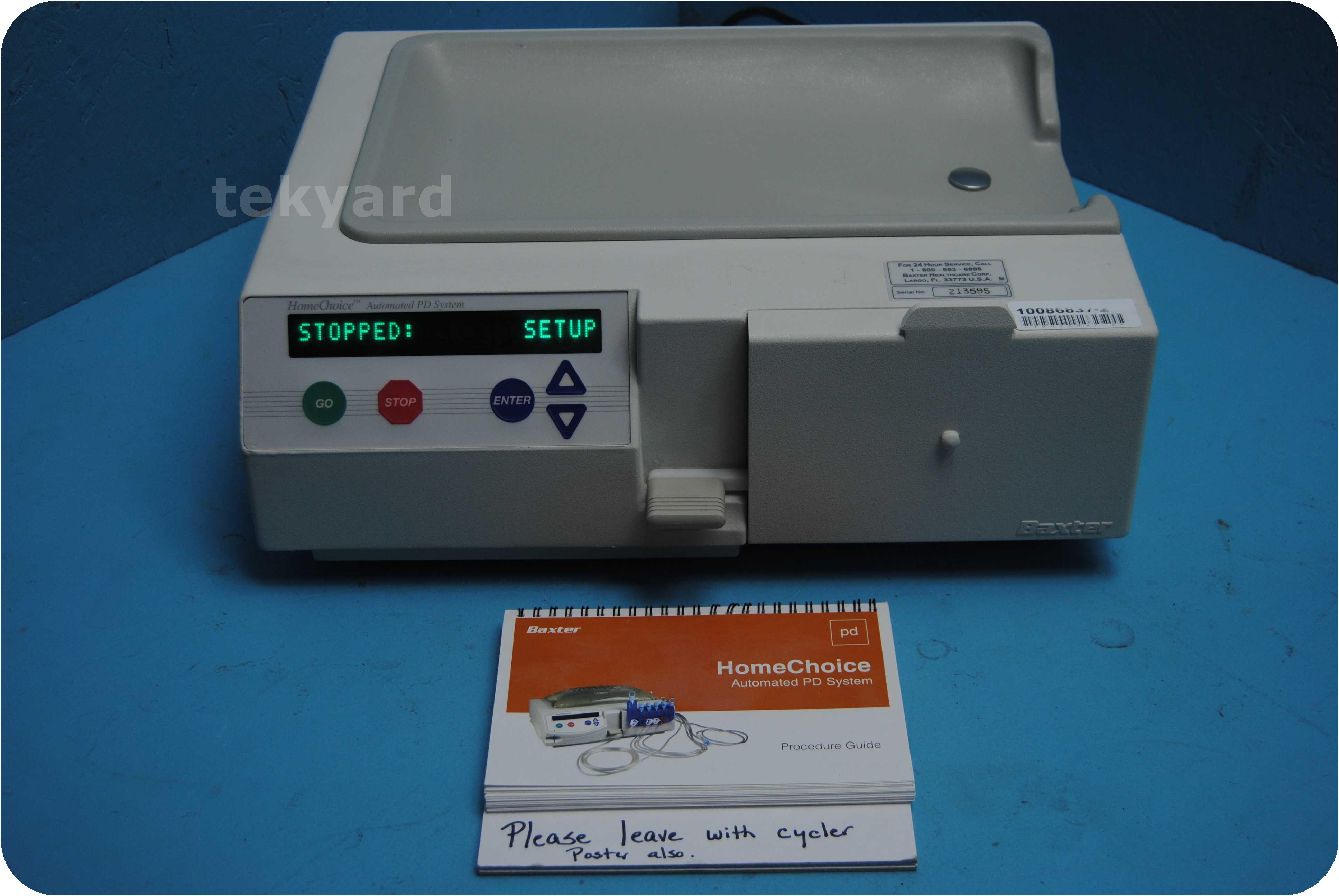 tekyard, LLC. Baxter 5C 4471 Homechoice Automated Peritoneal Dialysis